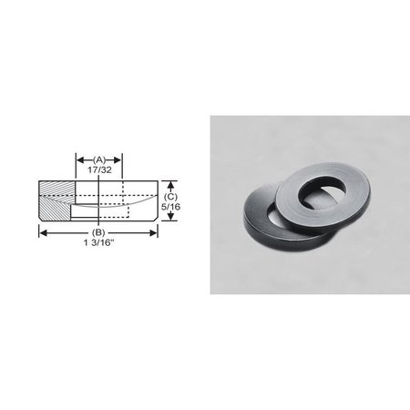 S & W MANUFACTURING Spherical Washer, Fits Bolt Size 1/2 in 18-8 Stainless Steel STPW-4